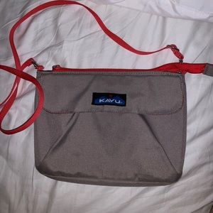 Grey + Red Kavu Purse